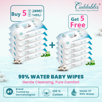 99% Pure Water Baby Wipes | Buy More Save More | 72 Wipes/Packet